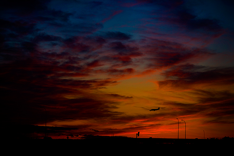 Edmonton Airport Sunset : Alberta : Canada