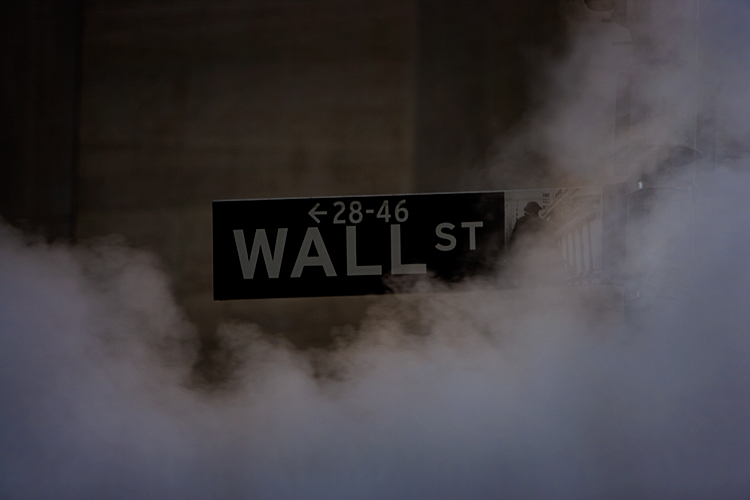 Fires Rage On Wall Street : Wall St : NYC