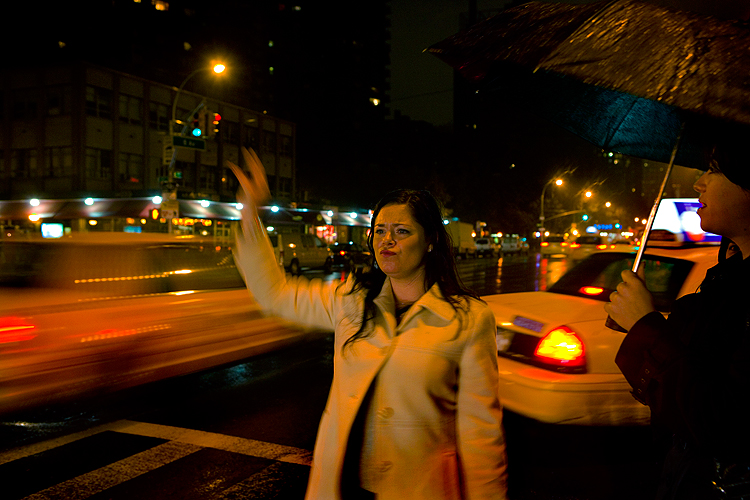 Rain Rain....Stop Taxi ! : 23rd and 8th Av : NYC
