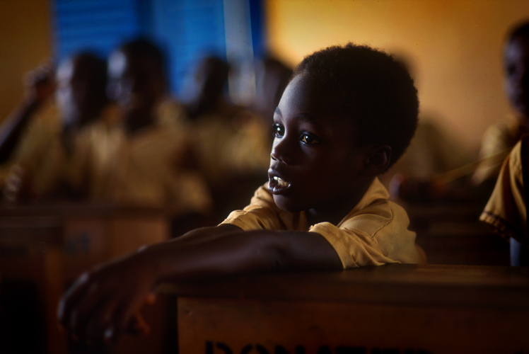 Boy in Village School : Encomfi Attackwa - Rain Forrest : Ghana - Africa