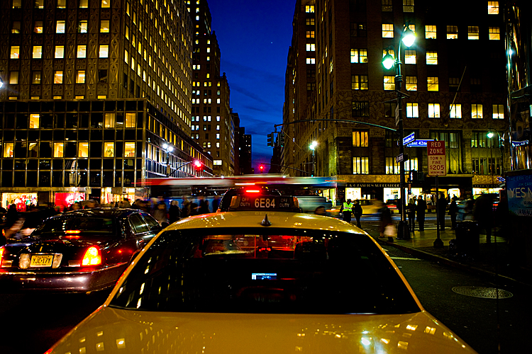 Back of Cab : E42nd & Lexington Av : NYC