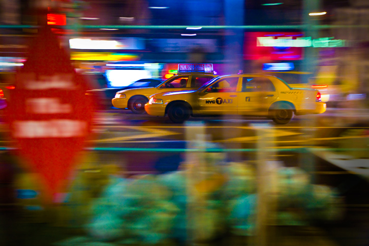 Yellow Cabs on 8th Av at 23rd St : NYC : USA