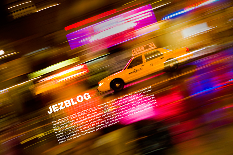 Taxi Blur Jezblog Poster : 23rd & 8th Av : NYC