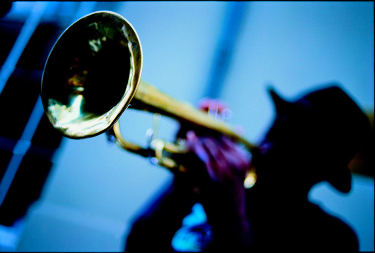 Jazz Trumpet in the Street : Close to Bourbon St : New Orleans