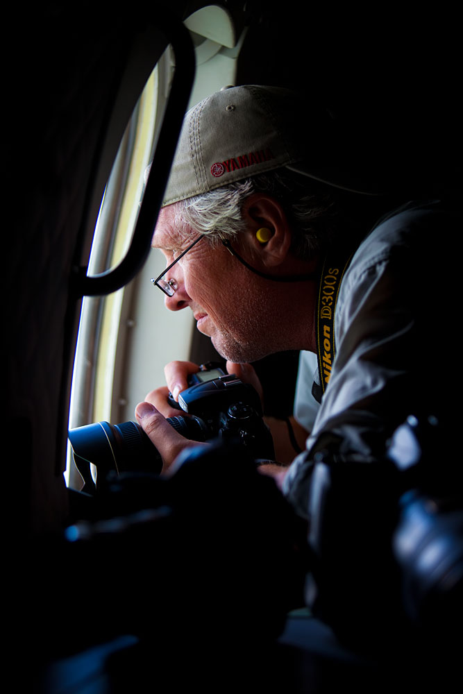 Photographer Bob Pearson Surveys the Oil Slick : Coast Guard Flight Over The Source : Deep Water Horizon : Gulf of Mexico