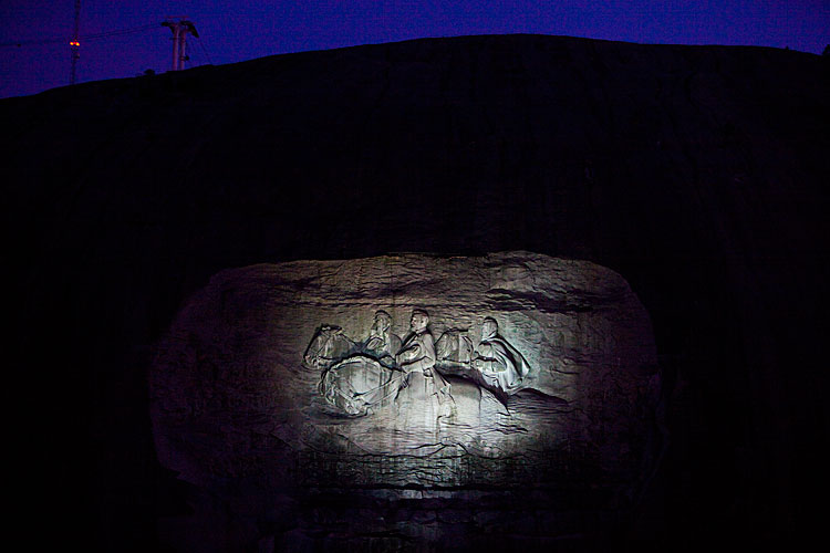 Ghosts of the Past in Stone : Monument to the Confederate Leaders : Stone Mountain GA