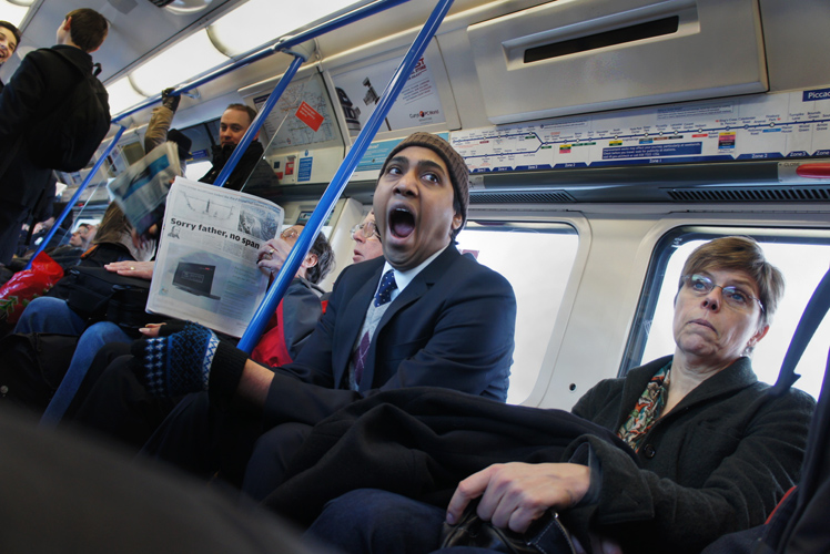 The NEX5 Yawn : The Tube from Heathrow : London
