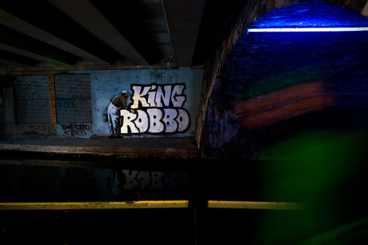 King Robbo is Down - Crew Appeals to Bansksy : Regents Canal : Camden London
