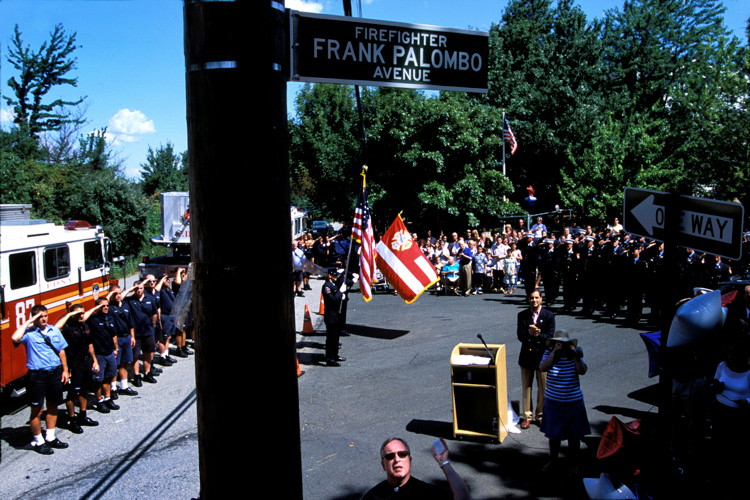 Signs Of Life 9-11 : Streets Renamed to Honor Heroes : Firefighter Frank Palombo  : NYC