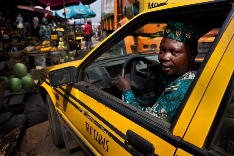Yellow Cab Driver : Lagos Island Market : Nigeria
