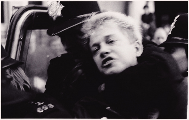 Protestor is dragged away : Victory To The Miners Demo 84/85 : London