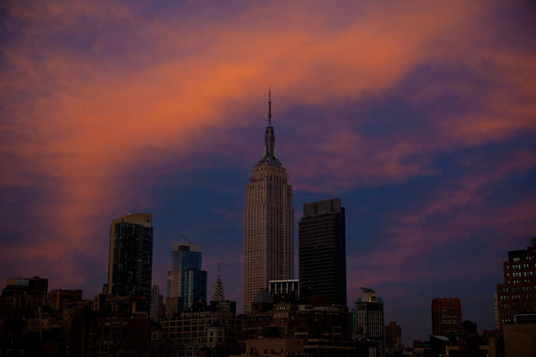 Empire State Sunset : New York City : USA
