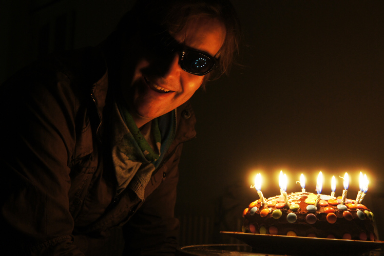 Jez with Birthday Cake : London : UK