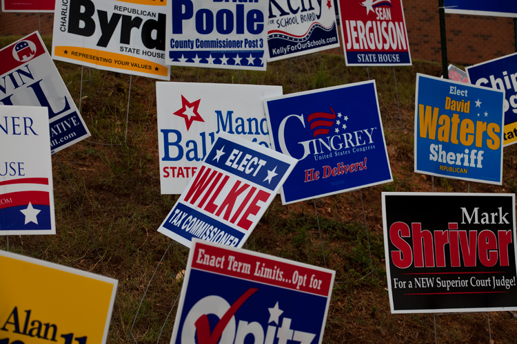 Muddle of Election Posters : Marietta GA : USA