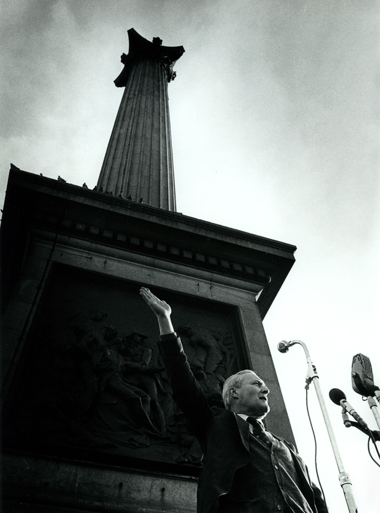 Tony Benn 1925-2014 : Victory to the Miners : Trafalgar Sq : London