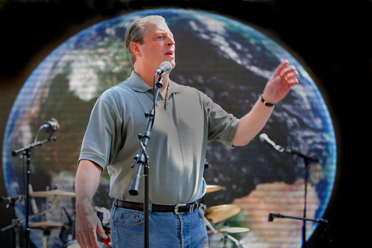 Hey I'm trapped in this small bubble and its getting pretty hot : Al Gore - Live Earth : Washington DC