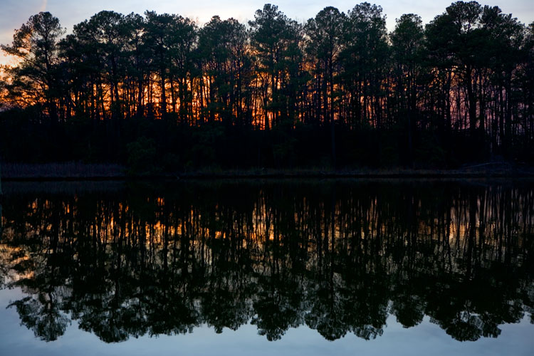 Reflections of a Hidden Sunset : Whittman : Maryland