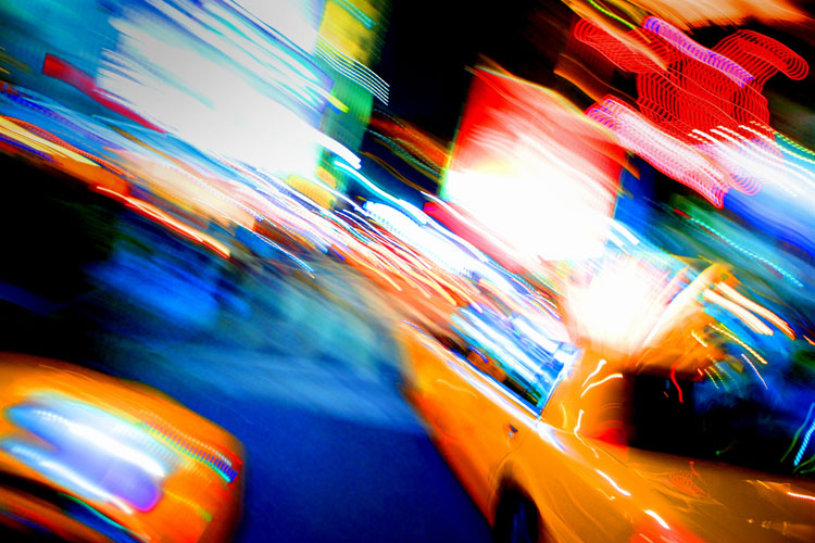 Taxi Abstract #2 : 34th and 7th :  NYC