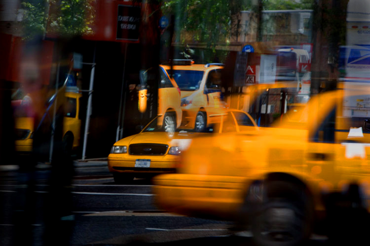 Yellow Taxis : Don't Think About Them : 9th Av and 23rd St : NYC