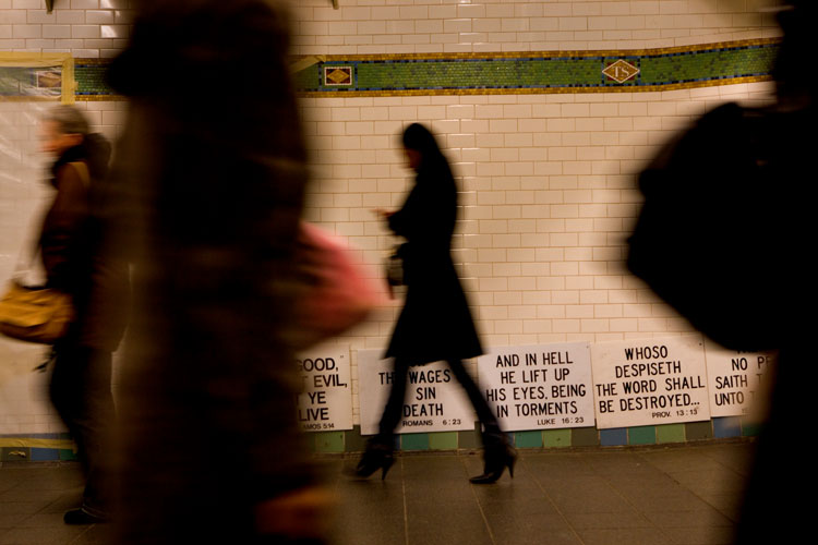 The Wages of sin is death - but the overtime is good : Times Sq Subway link to Penn : NYC