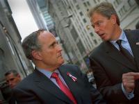 Mayor Giuliani is Out - Seen here with with Tony Blair : NYC : In the week of the 9/11 attack
