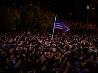 Barack Obama Victory Crowd - The Flag was still there : Grant Park Chicago : USA