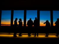 Sunset Sky Walk Observatory Prudential Tower : 52 floors up :  Boston