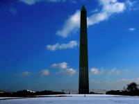 Snow in Washington DC : The Washington Monument : DC