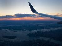 Flying over Manhattan : Continental Flight 632 : NYC