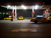 Gas Guzzlers Guzzling : Gas Station 10th Av :  NYC