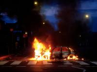 Burning Car : Belfast : Northern Ireland