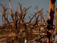 Outcome of Obliteration : Aftermath in Tornado Destruction Zone in Joplin :  Missouri 