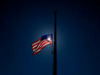 Half Mast Flags to Honor Dead Virginia Tech Massacre : Blacksburg : Virginia