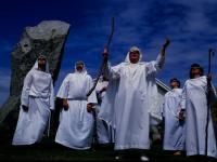 Druids Welcome a Solar Eclipse : Cornwall : UK