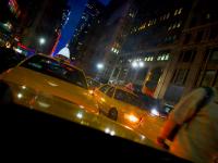 Taxi Jam with Man : 7th Av Times Sq : NYC