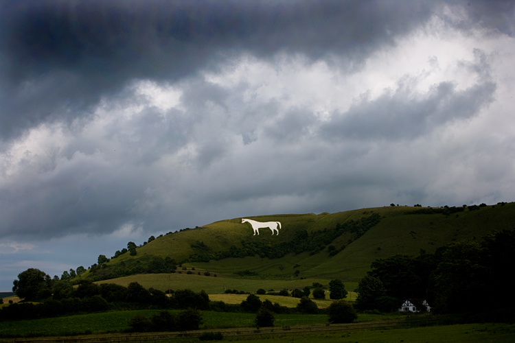 White Horse of Chalk : Wiltshire: England UK