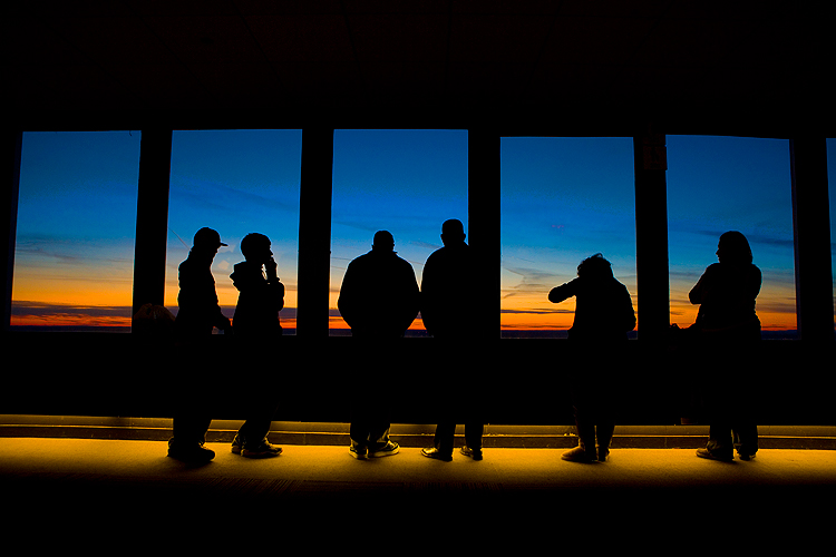 Sunset Sky Walk Observatory Prudential Tower : 52 floors up :  Boston