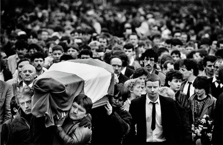 Republican Funeral The Troubles : Belfast : Northern Ireland UK