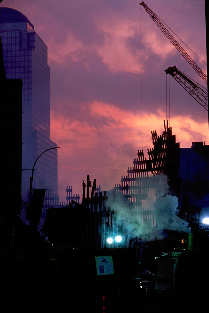 Empty Sky : Twin Towers Remains After the September 11th Attack : New York City