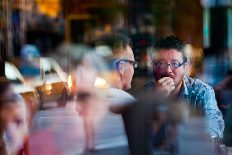 Colin Dempsey in the Diner on The Edge of America : Chelsea Square Diner : NYC