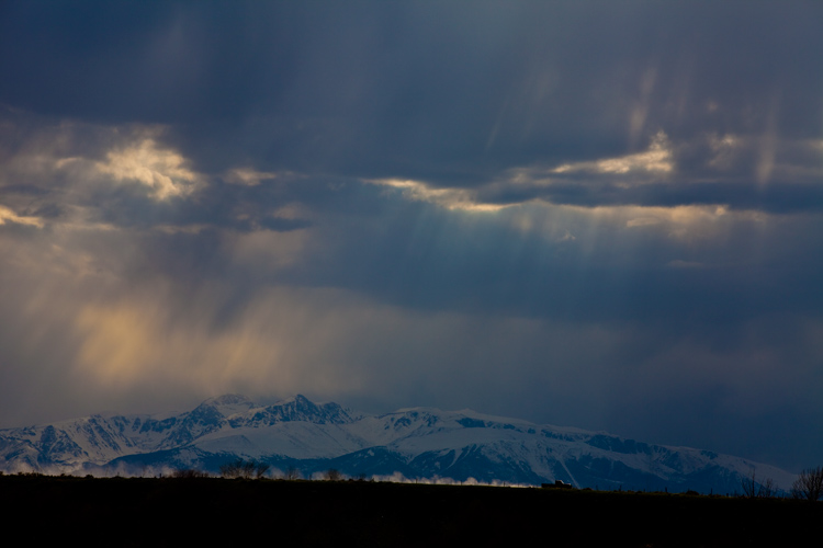 Pickup Truck and The Beartooth Mountains : Red Lodge : Montana 