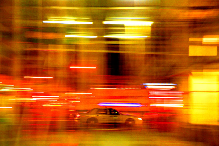 The Scaffold and The Taxi Mad Blur : 23rd and 6th Av : NYC