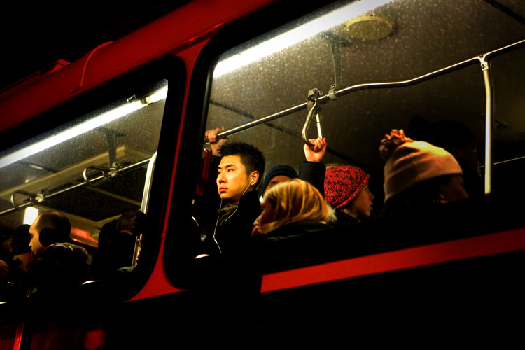 Bus Face On : 23rd St : NYC