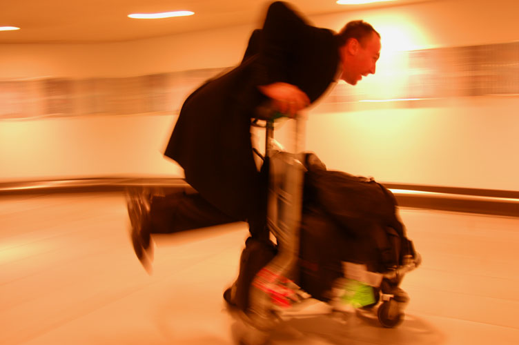 Off His Trolley : London Heathrow : UK