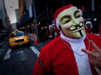 V for Vendetta Santa : Wall St : NYC