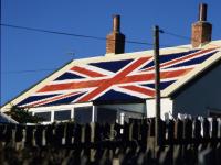 Union Jack on House : Port Stanley : Falkand Islands